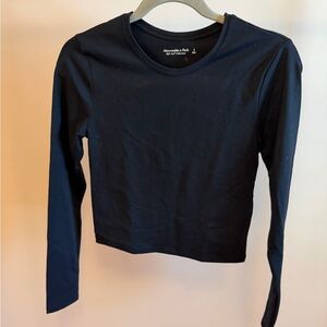 Black Long Sleeve Stretchy Top